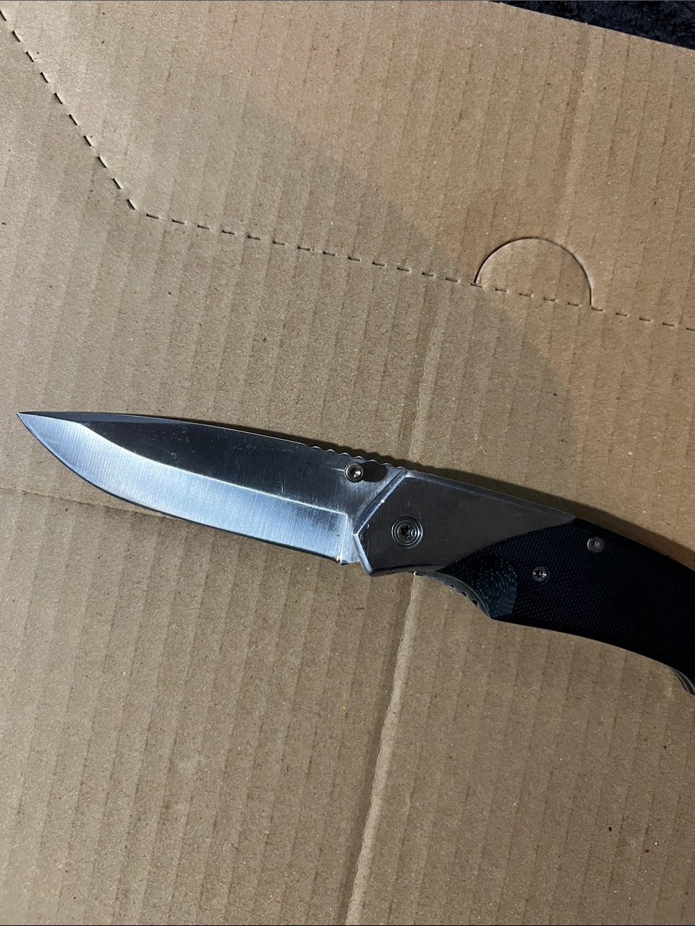 Stainless Steel Folding  with black  Handle